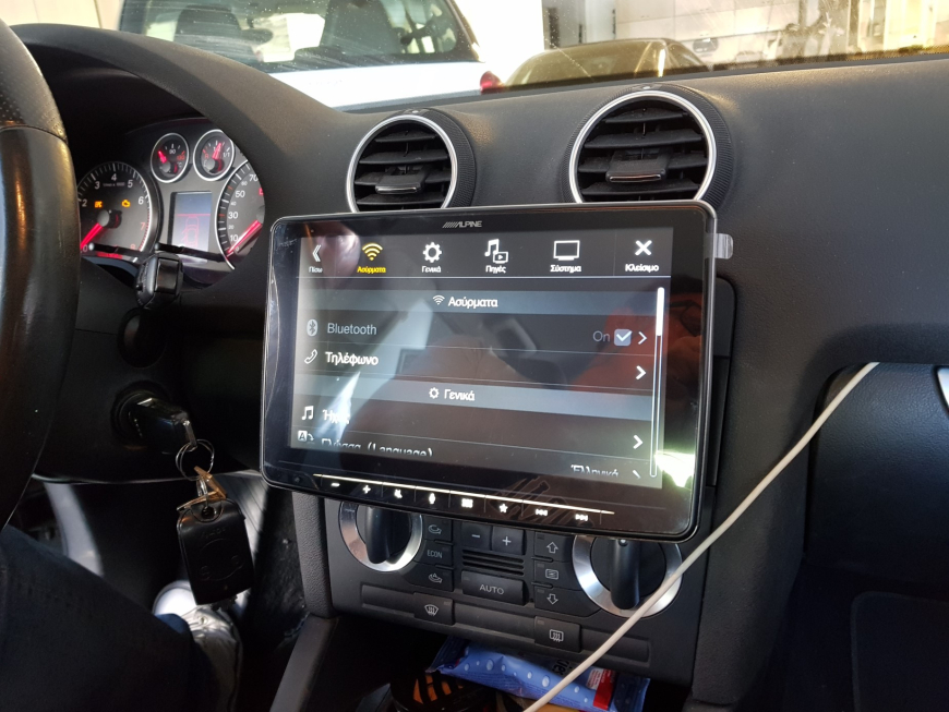 Εγκατάσταση οθόνης 2Din Alpine σε Audi S3 8P