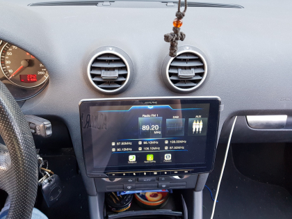 Εγκατάσταση οθόνης 2Din Alpine σε Audi S3 8P