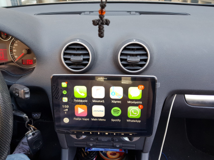 Εγκατάσταση οθόνης 2Din Alpine σε Audi S3 8P