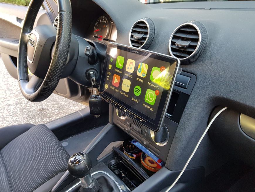 Εγκατάσταση οθόνης 2Din Alpine σε Audi S3 8P