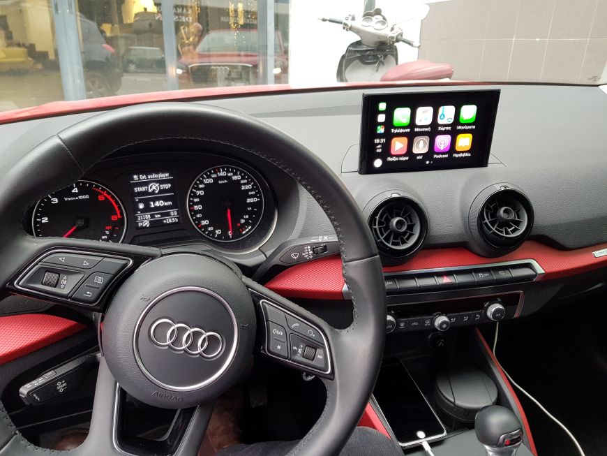 Αναβάθμιση εργοστασιακής οθόνης με Wireless Apple CarPlay/Android Auto σε Audi Q2 GA