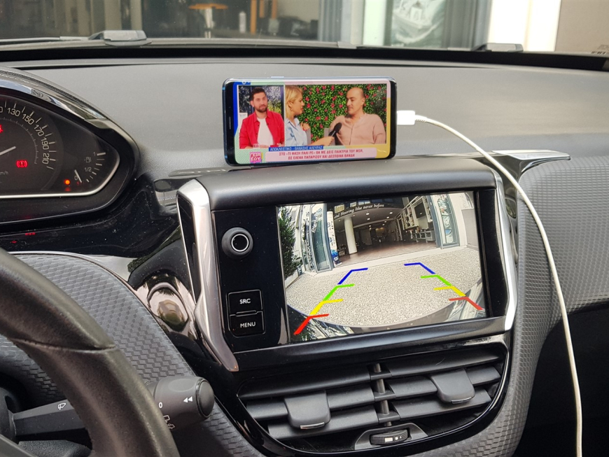 Εγκατάσταση Interface για Apple Car Play/Android Auto (Wireless), Mirroring και Front & Rear Camera Media Player σε Peugeot 2008