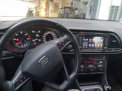 Εγκατάσταση οθόνης IQ με Car Cinema Navigation Android σε Seat Leon. 