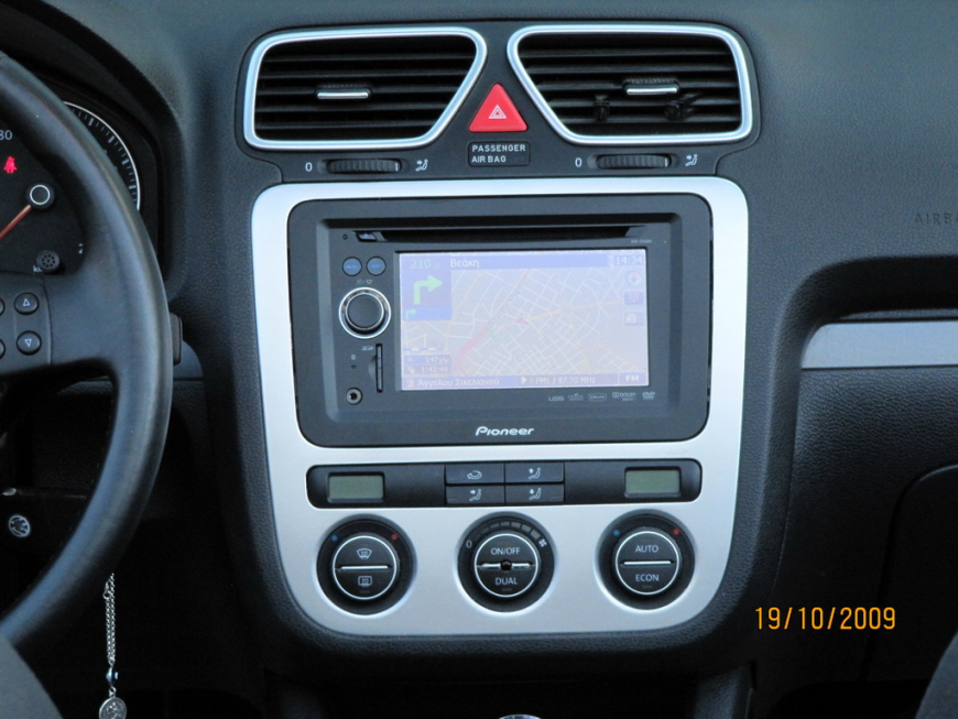 Εγκατάσταση οθόνης 2Din Pioneer σε VW Eos