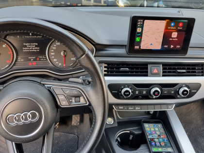 Αναβάθμιση εργοστασιακής οθόνης με Ασύρματο Wireless Apple CarPlay/Android Auto σε Audi A5 F5 του 2016