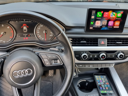 Αναβάθμιση εργοστασιακής οθόνης με Ασύρματο Wireless Apple CarPlay/Android Auto σε Audi A5 F5 του 2016