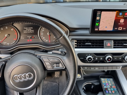 Αναβάθμιση εργοστασιακής οθόνης με Ασύρματο Wireless Apple CarPlay/Android Auto σε Audi A5 F5 του 2016