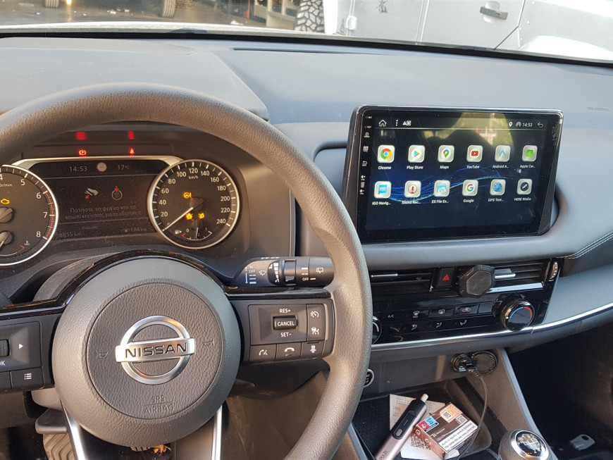 Εγκατάσταση οθόνης της Digital IQ με Wireless Apple Car Play/Android Auto σε Nissan Qashqai του 2022