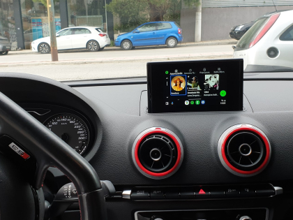 Αναβάθμιση εργοστασιακής οθόνης με Ασύρματο Wireless Apple CarPlay/Android Auto σε Audi S3 8V