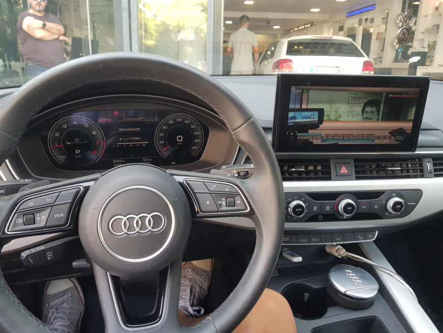 Αναβάθμιση εργοστασιακής οθόνης με Tv Tuner Dvbt σε Audi A4 B9/8W Αllroad Quattro του 2021