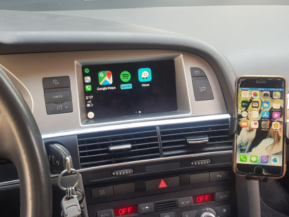 Αναβάθμιση εργοστασιακής οθόνης με Wireless Apple CarPlay/Android Auto σε Audi RS6 4F
