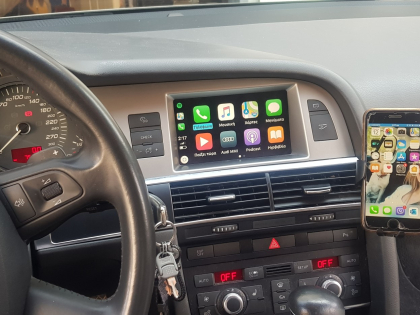 Αναβάθμιση εργοστασιακής οθόνης με Wireless Apple CarPlay/Android Auto σε Audi RS6 4F