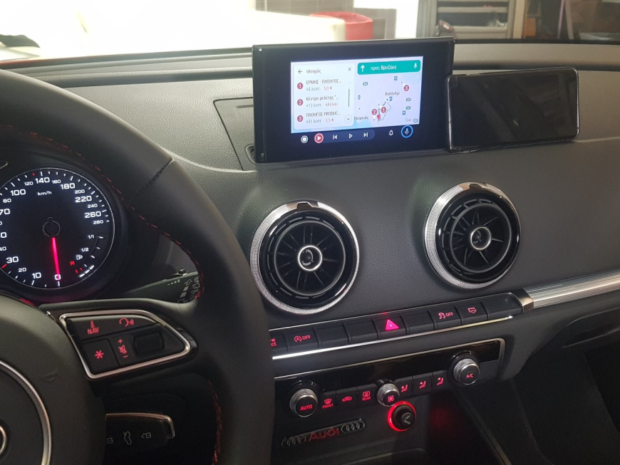 Αναβάθμιση εργοστασιακής οθόνης με Ασύρματο Wireless Apple CarPlay/Android Auto σε Audi Q3 8V