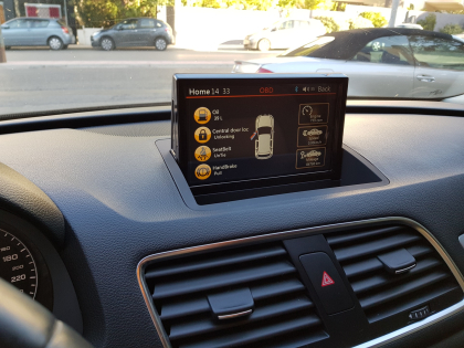Εγκατάσταση οθόνης 8" με Navigation & Bluetooth σε Audi Q3 8U