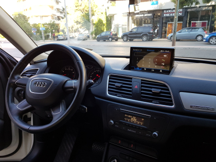 Εγκατάσταση οθόνης 8" με Navigation & Bluetooth σε Audi Q3 8U