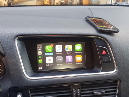 Αναβάθμιση εργοστασιακής οθόνης με Ασύρματο Wireless Apple CarPlay/Android Auto σε Audi Q5 8R