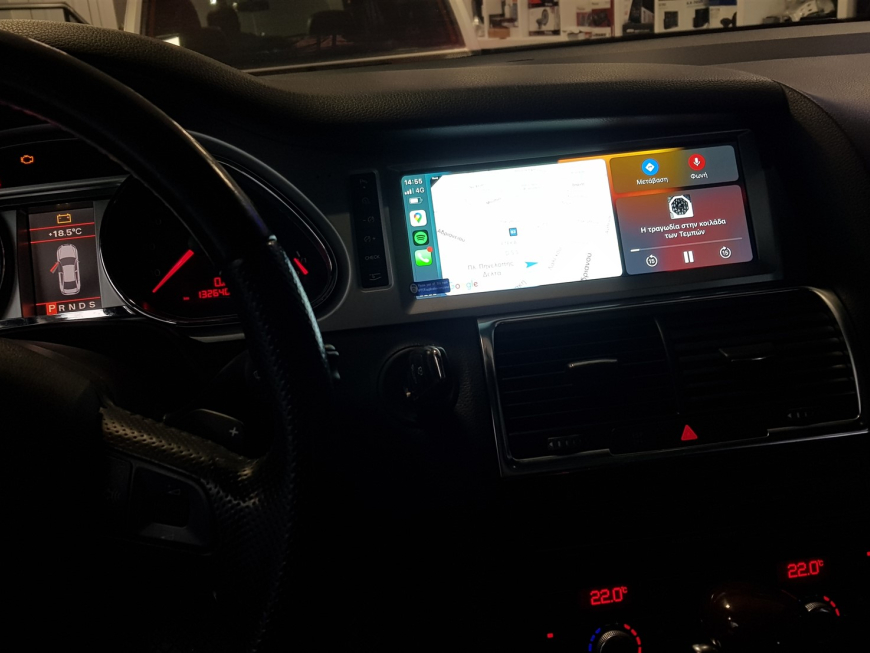 Εγκατάσταση οθόνης Digital IQ με Car Cinema Navigation Android σε Audi Q7 4L.