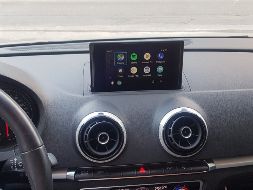 Αναβάθμιση εργοστασιακής οθόνης με  Apple CarPlay/Android Auto σε Audi A3 8V