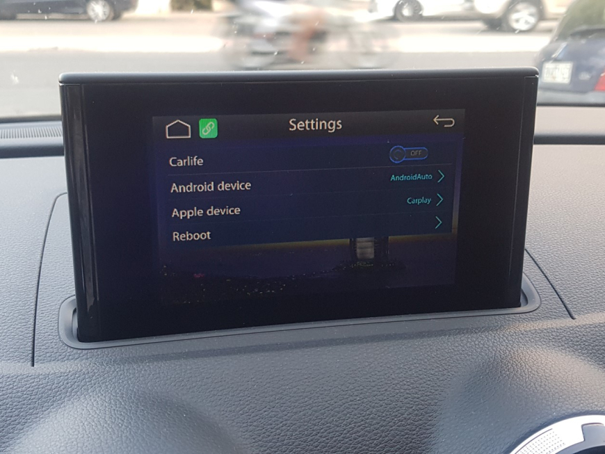 Αναβάθμιση εργοστασιακής οθόνης με  Apple CarPlay/Android Auto σε Audi A3 8V