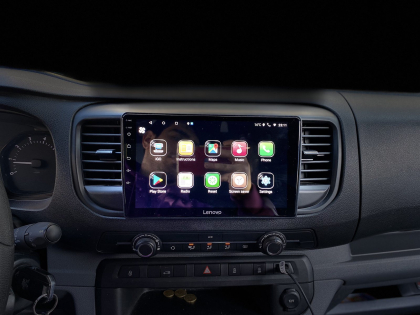 Εγκατάσταση οθόνης 2Din Lenovo και περιμετρικές κάμερες 360 σε Peugeot Expert του 2018.