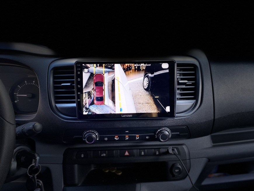 Εγκατάσταση οθόνης 2Din Lenovo και περιμετρικές κάμερες 360 σε Peugeot Expert του 2018.