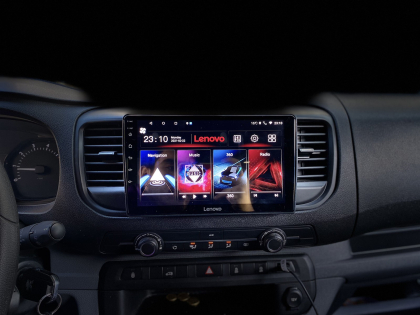 Εγκατάσταση οθόνης 2Din Lenovo και περιμετρικές κάμερες 360 σε Peugeot Expert του 2018.