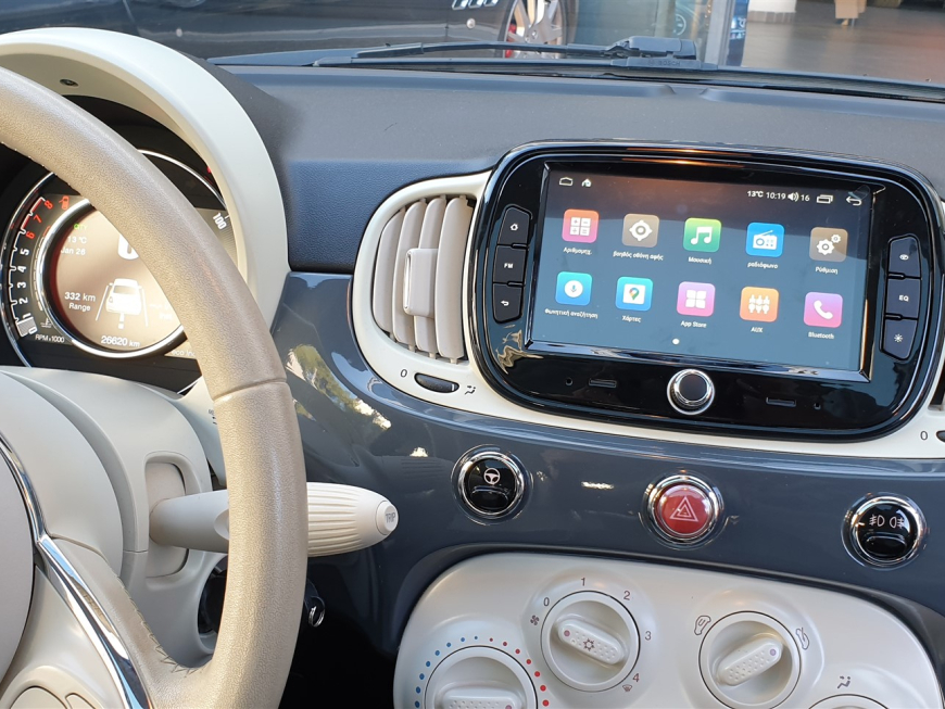 Εγκατάσταση οθόνης Digital IQ και κάμερας οπισθοπορείας σε Fiat 500