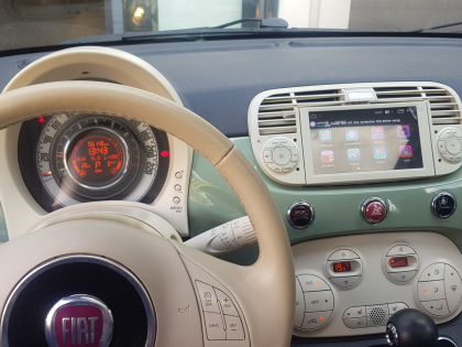 Εγκατάσταση οθόνης Digital IQ σε Fiat 500