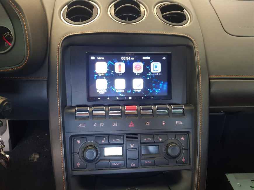 Εγκατάσταση 2Din Alpine οθόνης σε Lamborghini Gallardo