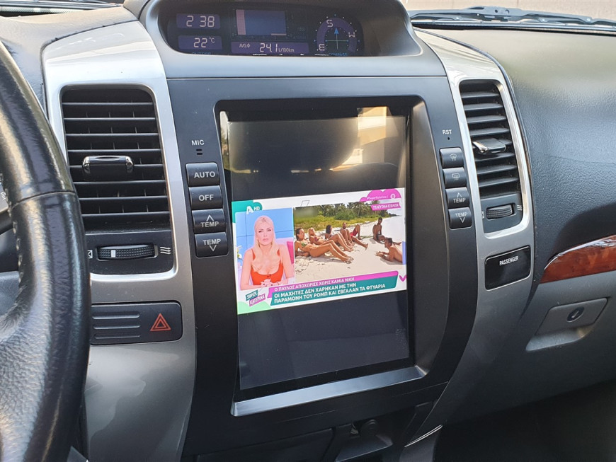 Εγκατάσταση οθόνης Tesla Style σε Toyota Land Cruiser J120