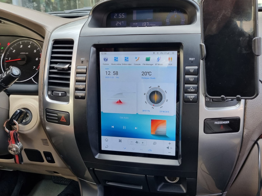 Εγκατάσταση οθόνης Tesla Style σε Toyota Land Cruiser J120