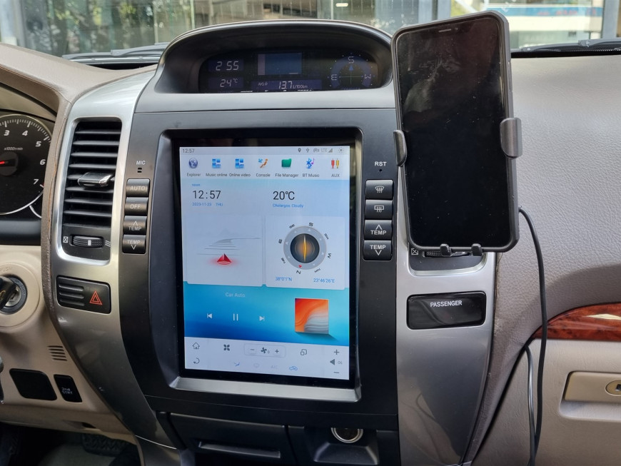 Εγκατάσταση οθόνης Tesla Style σε Toyota Land Cruiser J120