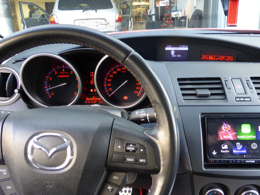 Εγκατάσταση οθόνης 2Din Kenwood σε Mazda 3 Mps