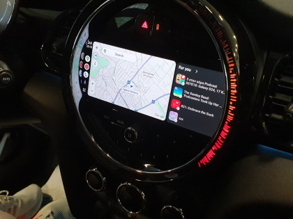 Αναβάθμιση εργοστασιακής οθόνης με Ασύρματο Wireless Apple CarPlay/Android Auto σε Mini Cooper S (F56) του 2023