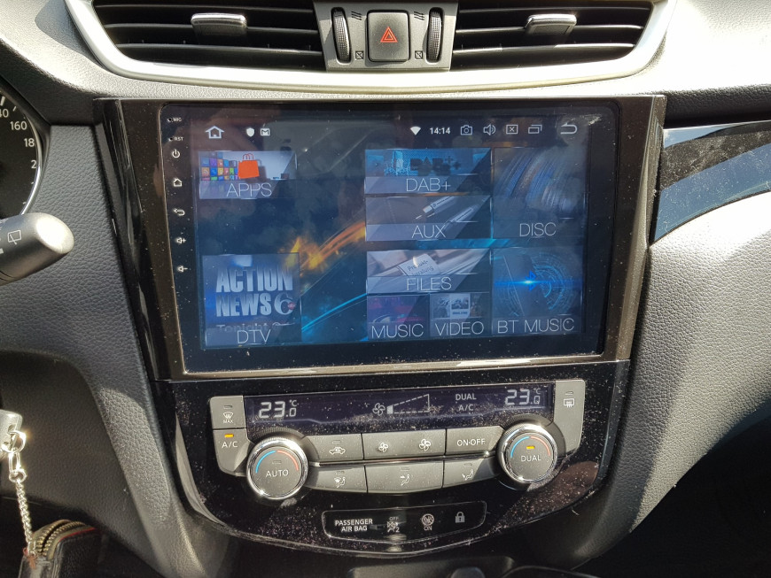 Εγκατάσταση οθόνης της Digital IQ με Wireless Apple Car Play/Android Auto σε Nissan Qashqai