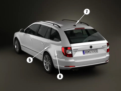 Εγκατάσταση μετρητών ακτινοβολίας σε Skoda Superb