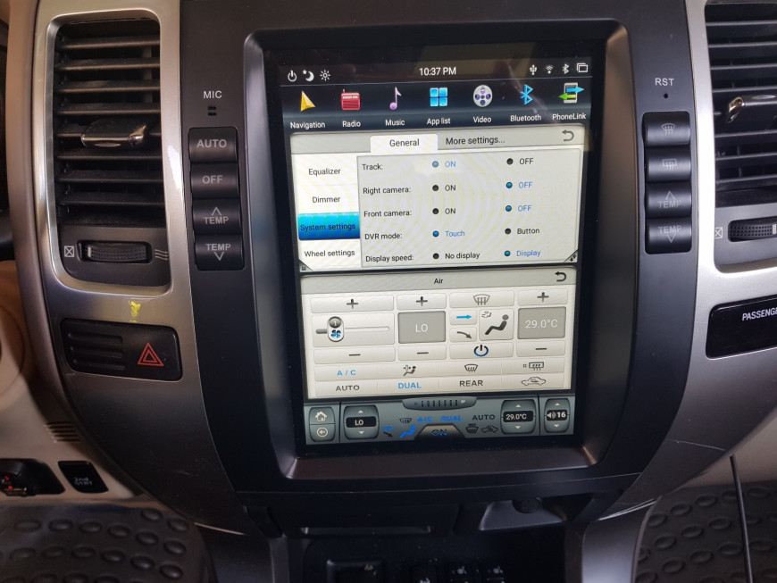 Εγκατάσταση οθόνης Tesla Style σε Toyota Land Cruiser