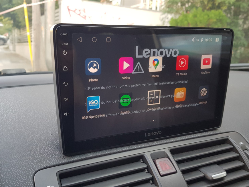 Εγκατάστασης οθόνης Lenovo και κάμερας οπισθοπορείας σε Volvo C30