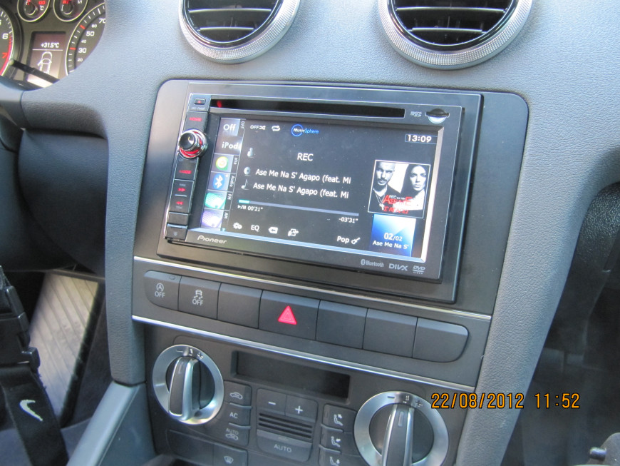 Εγκατάσταση οθόνης 2Din Pioneer σε Audi A4 1.8T