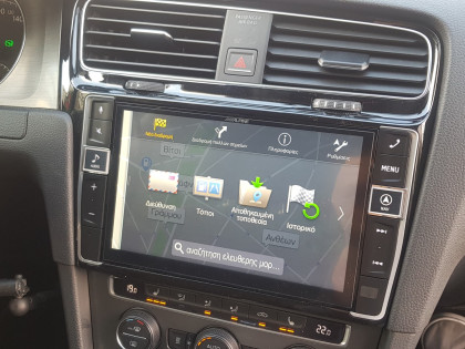 Εγκατάσταση οθόνης Alpine, Rear Camera και Parking Sensor Front & Rear σε VW Golf 7