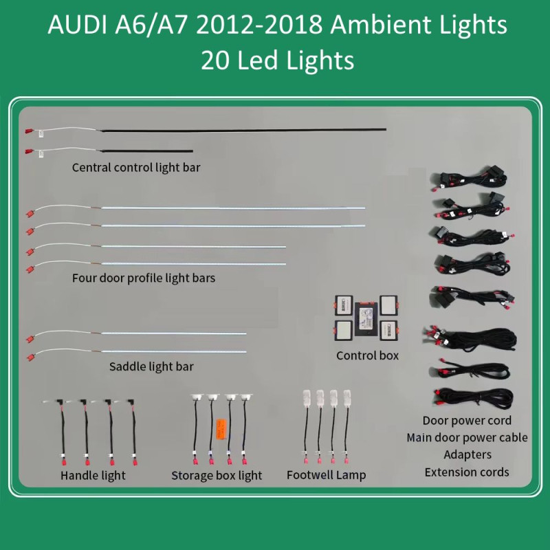 DIQ AMBIENT AUDI A6/A7 (Digital iQ Ambient Light for Audi A6/A7 mod. 2012-2018 with 20 Lights)