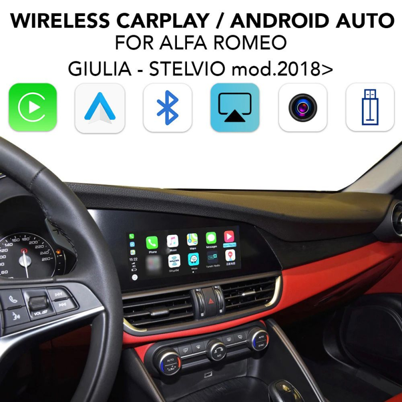 DIGITAL IQ AR 203 CPAA - INTERFACE CARPLAY / ANDROID AUTO BOX for ALFA ROMEO GIULIA - STELVIO mod. 2018>
