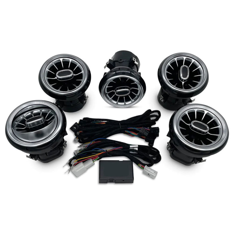 DIQ AMBIENT 8176 GB - AIRVENTS for BENZ A-CLA-GLA mod. 2012-2019 (Digital iQ Turbine Air Vent Ambient Light Kit for MERCEDES A - CLA - GLA mod. 2012-2020)