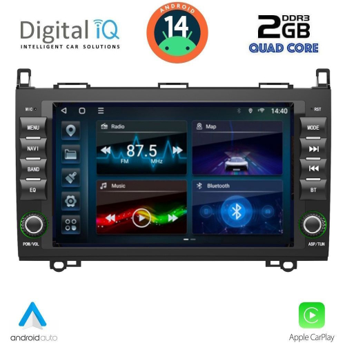 DIGITAL IQ BLD 068_CPA (8&quot; DECK) MULTIMEDIA SYSTEM for MERCEDES A – B – SPRINTER – VITO – VIANO mod. 2004-2020