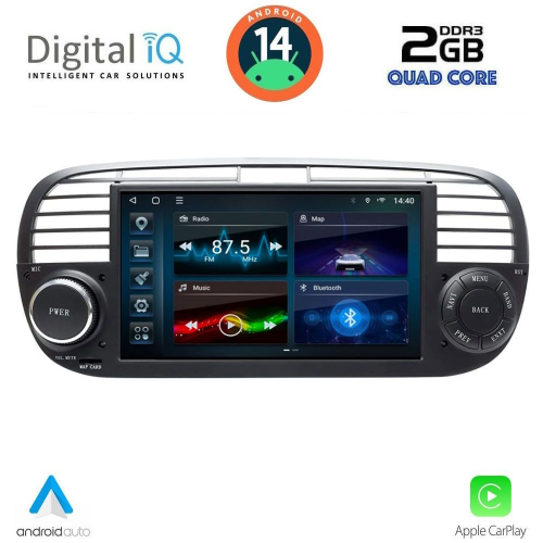 DIGITAL IQ BLD 265_CPA (7&quot; DECK) MULTIMEDIA SYSTEM for FIAT 500 mod. 2007-2015