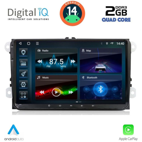DIGITAL IQ BLD 280_CPA (9&quot; DECK) MULTIMEDIA SYSTEM for VW – SKODA – SEAT mod. 2004-2014