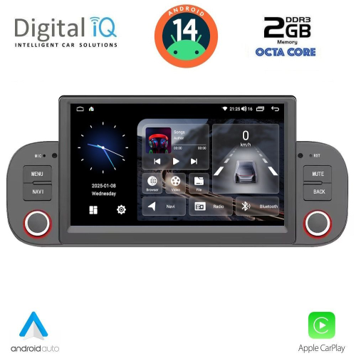 DIGITAL IQ BLF 322_CPA (7&quot; DECK) MULTIMEDIA SYSTEM for FIAT PANDA mod. 2012-2021