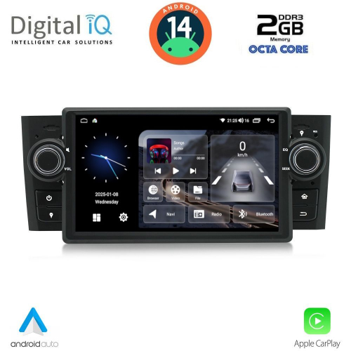 DIGITAL IQ BLF 363_CPA (7&quot; DECK) MULTIMEDIA SYSTEM for FIAT GRANDE PUNTO mod. 2005-2012