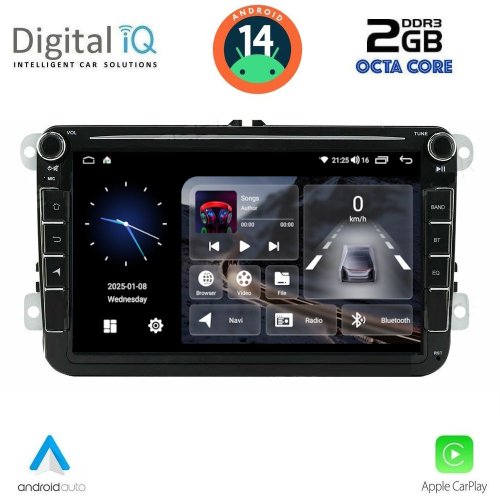 DIGITAL IQ BLF 379_CPA (8&quot; DECK) MULTIMEDIA SYSTEM for VW - SKODA - SEAT mod. 2004-2014