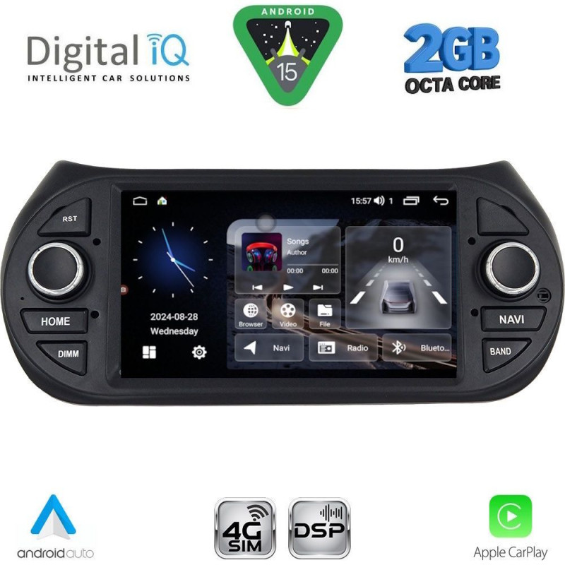 DIGITAL IQ BLF 392_CPA (7" DECK) MULTIMEDIA OEM for CT NEMO – FT FIORINO-QUBO – PG BIPPER mod. 2008-2018